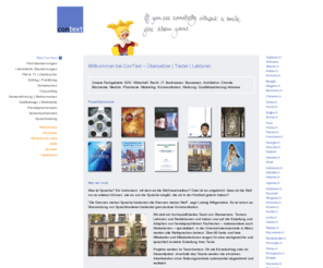 context-group.com: Übersetzungsbüro ConText |  Übersetzer | Texter | Lektoren
ConText, Übersetzer, Texter, Lektoren, EDV, Wirtschaft, Recht, IT, Bankwesen, Bauwesen, Technik, Maschinenbau, Architektur, Chemie, Biochemie, Medizin, Pharmazie, Marketing, Kommunikation, Werbung