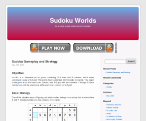 how-to-play-sudoku.biz: Sudoku
A guide and strategy guide for sudoku puzzle games