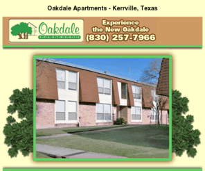 oakdale-apartments.com: Oakdale Apartments - Kerrville, Texas :: Experience the New Oakdale
Oakdale Apartments in Kerrville, Texas