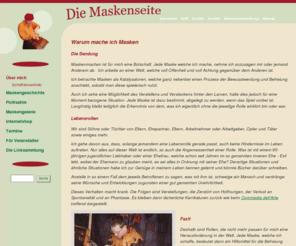 pestnase.com: Pierre Häusler, Maskenherstellung, Ledermasken, Handarbeit, Unikate, Kunstobjekte
Hier beschreibt ein Maskenmacher seine Hintergründe über sein Schaffen.
Die Sendung hinter den Masken.