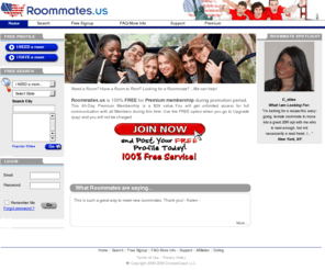 roommatesusamaps.com: Roommates.us - America's Roommate Service - Roommates Rooms Shared Accommodation Homestay
Roommates.us is America's roommate service, a roommate matching service, that helps people find a roommate, a room or shared accommodation, and offers tools to help search for a roommate or room to share.