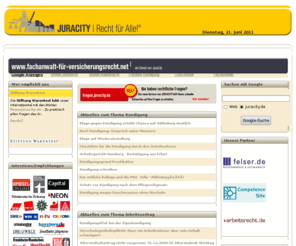 xn--fachanwalt-fr-versicherungsrecht-jmd.net: www.fachanwalt-für-versicherungsrecht.net - fachanwalt-für-versicherungsrecht
Bei Juracity gibt?s Alles, was Recht ist! Rechtsanwalt und Fachanwalt finden, Rechtsfragen stellen, Onlineberatung, Informationen, Urteile