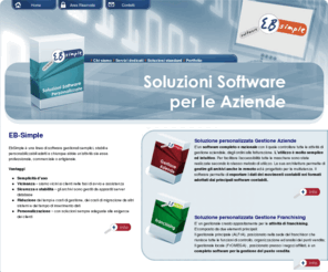 ebsimple.com: EB-Simple Software - Soluzioni Software per le Aziende
EB-Simple si occupa di <strong> programmazione custom, progettazione di database e sviluppo di applicazioni client/server.