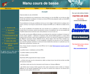 manucoursdebasse.com: Accueil Manu cours de basse
Site d'apprentissage de la basse. Cours et exercices gratuits en ligne