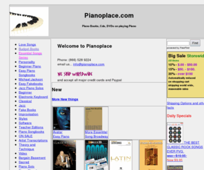 pianoplace.com: Piano Place
catalogue of piano books Cds and DVDs on all styles of piano and keyboard at Pianoplace.com 