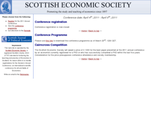 ses-conference.co.uk: 2011 Annual Conference of the Scottish Economic Society
Web site for the Scottish Economic 
	Society's annual conference.