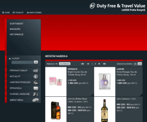 travel-value.cz: Duty Free & Travel Value - Letiště Praha Ruzyně
UG Air, a.s. - prodej parfémů, kosmetiky, alkoholu, nealkoholických nápojů, cukrovinek, tabákových výrobků, módních a cestovních doplňků v režimu Duty Free & Travel Value na mezinárodním letišti v Praze - Ruzyni.