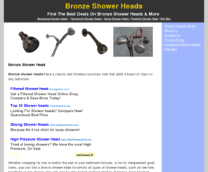 bronzeshowerhead.net: Bronze Shower Head
Bronze shower heads - Best deals on oil rubbed bronze shower heads. More shades: antique bronze, Venetian bronze, brushed bronze and more. A timeless beauty.