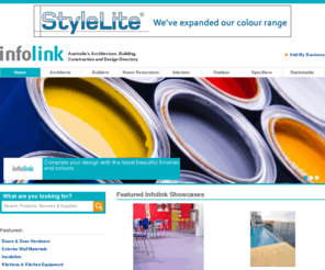 infolink.com.au: Infolink - Australia's Architecture, Building, Construction and Design Directory
Search, find and contact over 14134 companies for FREE. Infolink, Australia's Architecture, Building, Construction and Design Directory