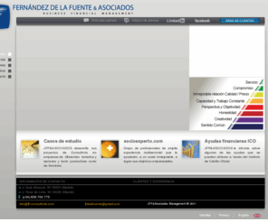 jff-consultoria.com: Fernandez de la Fuente y Asociados
Servicios profesionales de asesoría, consultoría, reorganización y control de gestión en Madrid