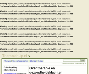 therapiehulp.nl: Therapiehulp.nl: therapie en geestelijke gezondheid
Therapiehulp.nl biedt een overzicht van alle vormen van therapie, zowel psychotherapie als alternatieve therapie. Ook is er informatie over verschillende geestelijke gezondheidsklachten.