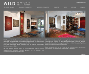 wildcarpets.com: WILD • Teppich- & Textilkunst
THOMAS WILD Teppich- & Textilkunst • Gipsstraße 12, 10119 Berlin, Fon  49  (0)30  283 857 60, Fax  49  (0)30  283 857 61, Mo - Fr 12.00 - 18.00, Sa 12.00 - 17.00