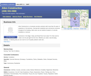 allenconstructiononline.com: Allen Construction | Gooding, ID 83330 | DexKnows.com™
Allen Construction in Gooding, ID 83330. Find business information, reviews, maps, coupons, driving directions and more.