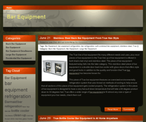 bar-equipment.net: Bar Equipment
News and review of professional grade bar equipment. With daily updates, this is your one stop shop for bar equipment information, reviews, and news.