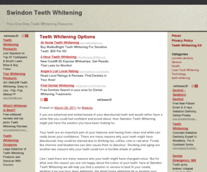 swindonteethwhitening.com: Swindon Teeth Whitening
Information on teeth whitening methods, teeth whitening products, news and other related topics.