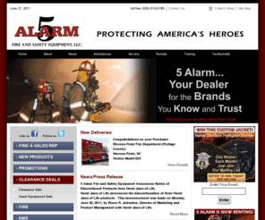 5alarm.com: 5 Alarm Fire & Safety Equipment - sales • service • training - MSA - Cairns - Hurst - Horton
5 Alarm Fire & Safety Equipment, LLC is headquartered in Delafield, WI. Our company distributes high-quality, brand-name fire and safety equipment, including breathing apparatus, protective clothing, rescue gear, hazmat products and ambulances. The company's diverse customer base includes fire departments, emergency government departments, municipalities and industrial plants throughout the Midwest. We provide sales, service and training.