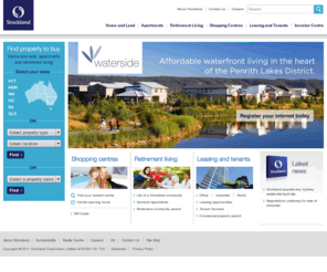 kawanawaters.com: Stockland
Stockland is one of Australia's most diversified property groups and a top 50 company listed on the ASX  and specialises in residential, apartment developments, commercial and industrial property.