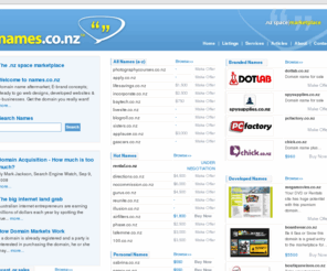 names.co.nz: Names.co.nz - Domain Names - NZ New Zealand -
Buy After Market New Zealand Domain Names Online from names.co.nz