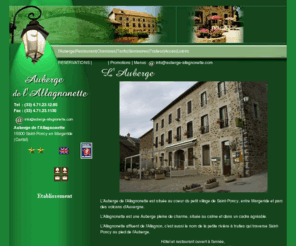 auberge-allagnonette.com: AUBERGE de L'ALLAGNONETTE
AUBERGE de l'ALLAGNONETTE SAINT-PONCY CANTAL,AUVERGNE