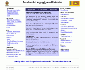 immigration.gov.lk: Department of Immigration &amp; Emigration