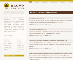 maricopacountyhoalaw.com: Brown Law Group PLLC - Recent Articles and Discussions
Brown Law Group represents hundreds of planned communities and condominiums throughout Arizona. Our Association attorneys each specialize in specific areas to best service our Association clients with answers to their specific questions.