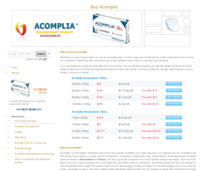 buyacomplia.net: Buy Acomplia
What is Acomplia Rimonabant, Where to buy Acomplia, How does it work, What is Zimulti used for, Success stories. 