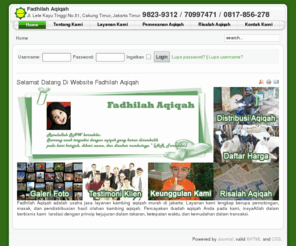 fadhilahaqiqah.com: Selamat Datang Di Website Fadhilah Aqiqah
Fadhilah Aqiqah adalah usaha jasa layanan kambing aqiqah murah di jakarta. Layanan kami lengkap berupa pemotongan, masak, dan pendistribusian hasil olahan kambing aqiqah