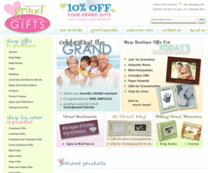 grandmaandgrandpagifts.com: Grandma and Grandpa Gifts - Boutique Gifts for Grandparents
Grandma and Grandpa Gifts specializes in gifts for Grandparents. Grandma gifts, Nana gifts, Papa gifts, Grandmother gifts, and unique gifts for new Grandparents. We're Celebrating the Grand! 