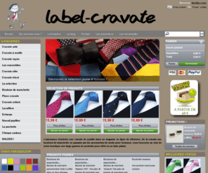 labelcravate.com: label-cravate - Vente de Cravates pour homme
Label-Cravate : Boutique en ligne de Cravates, boutons de manchette et accessoires de mode pour hommes.