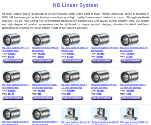 nblinearsystem.com: NB Linear System:Linear Motion System:CNC Linear Bearing
Find NB Linear System for the linear motion industry, Linear motion system, cnc linear Bearings, CNC router system
