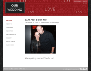 nickandcara.com: Cara and Nick's Wedding Website - Our Wedding
Our Wedding Website - View all the details of our wedding online