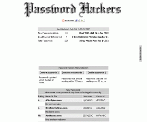 Xxx Website Passwords 16