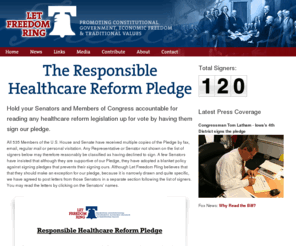 pledgetoread.org: Let Freedom Ring | Pledge to Read
Let Freedom Ring is a non-profit, grassroots organization supporting the Conservative agenda and countering the efforts of 527 organizations like MoveOn.org, The Media Fund and America Coming Together.