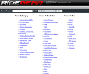 sportbikeaccessoriessearch.com: Sportbike Parts and Sportbike Accessories
Sportbike Accessories. CruiserCustomizing lists parts and accessories for Sportbike in an easy to use online catalog with links to manufacturer web sites and online stores.