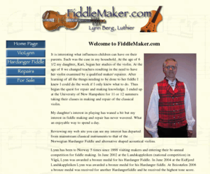 fiddlemaker.com: Lynn Berg Fiddlemaker
Lynn Berg makes and repairs Hardingfele (Hardanger Fiddle) and violins.