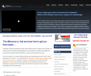 gsaapplications.org: GSA Applications
GSA Applications - a firm that handles GSA Application Processing and provides assistance with GSA schedules, GSA contracts, GSA schedule contracts, while marketing companies to the government