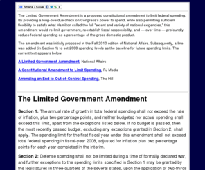 limitgov.info: Limited Government Amendment
Limited Government Amendment
