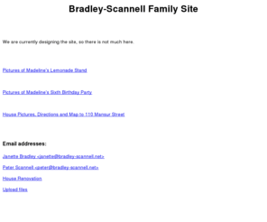 bradley-scannell.net: Janette Bradley, Peter Scannell and Madeline Scannell
Information and Services for the Connected Entrepreneur. Web and Intranet Development, GUI Design and Programming, Print Promotional, Information Research. Tip sheets and articles for web design. Dallas, Fort Worth, Texas