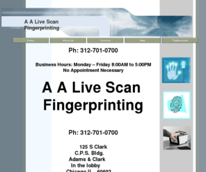 livescanchicago.com: LiveScan Fingerprinting Chicago
A A Live Scan Fingerprinting in Chicago at 125 S Clark St, CPS Building, Fingerprint Black Ink Rollover $9.00, UCIA IL State & FBI nationwide live scan biometrics Fingerprinting is the best provider and leading INK Rolled Fingerprint Services