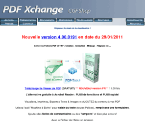 pdfxchange-fr.com: CGF PDF Xchange - Logiciel Gestion de Fichiers PDF
Convertir pdf en doc, Extraire une Image d'un PDF, Tout ce que vous désirez faire avec PDF !