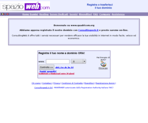 quadricom.org: www.quadricom.org
Registrazione e gestione dei domini internet, i documenti necessari, le ultime estensioni possibili, il listino prezzi completo!