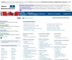 alberta-businessdirectory.com: Alberta Business Directory
Alberta Business Directory is a Complete directory of Businesses in Alberta. We offer a list of companies in Alberta and company profiles. Browse by city, category and more.