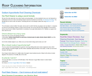 cleaner2day.com: Roof Cleaning Information
Roof Cleaning Information -- Sodium Hypochlorite Roof Cleaning Chemicals - Roof Cleaning with chlorine bleach wears down shingles, and just like getti