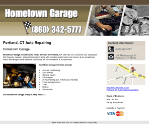 hometowngarageportland.com: Auto Repairing Portland, CT - Hometown Garage
Hometown Garage provides auto repair services to the Portland, CT area. (860) 342-5777