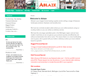 ablazenz.com: Ablaze Ltd, Indoor Warmth - Outdoor Style
Ablaze Ltd :  - Firewood (Delivered) Furniture, fires, etc Landscape Products Woodburners Firewood (Pickup) Bagged Product Fire Servicing - flue cleaning firewood, landscape, fireplace, landscaping, garden, wood