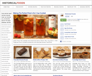 historicalfoods.com: Historical Foods - Recipes, Cooking & History
Classical, traditional and authentic regional recipes and cooking methods from history, with authoritative food history articles.