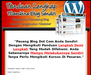 jomblogging.com: Panduan Buat Blog Wordpress
panduan buat blog sendiri wordpress