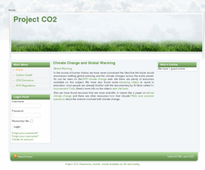 projectco2.com: Climate Change and Global Warming
Global warming and CO2 Emmissions is an important international issue whether the solution is buying a carbon credit or changin epa regulations.