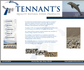 scottishaggregates.com: Tennants Scottish Cobbles
Tennants Scottish Cobbles -  We supply a variety of top quality specialist cobbles, found only in this area of Morayshire, from our forest quarry.  Supplied to suit your needs in bulk loads, 1 tonne bags or 25kg bags.