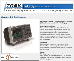 waveace212.com: WaveAce 212 Oscilloscope
WaveAce 212 Oscilloscope, 60 MHz, 2 Ch, 1 GS/s (Max.), 9 kpts/Ch (18 kpts interleaved) with 5.7